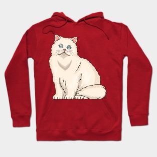 Persian cat cartoon illustration Hoodie